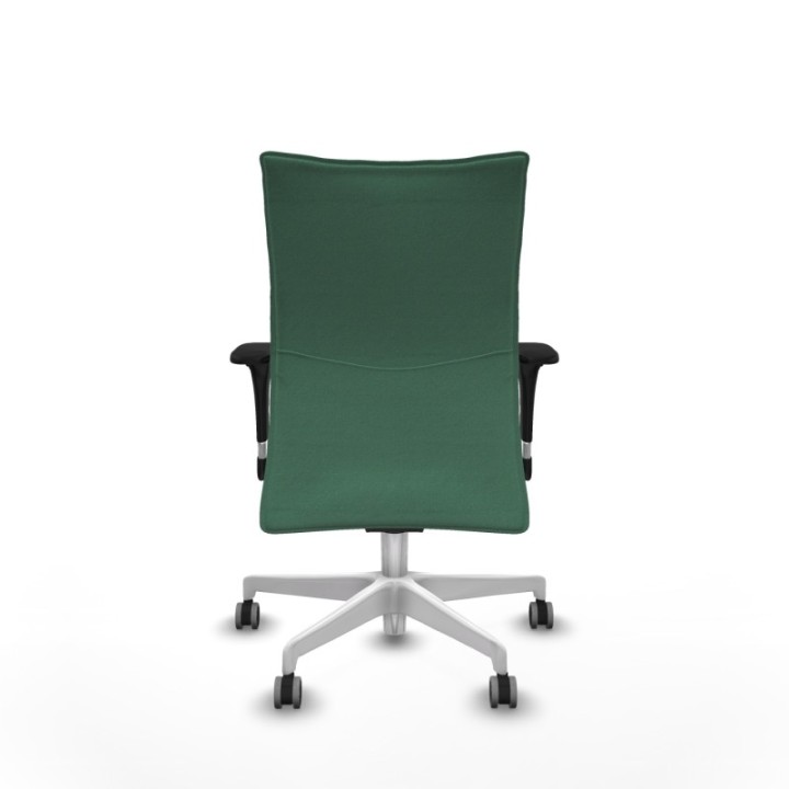 Albacete confidente sincro bali verde esmeralda brazos 1D base blanca ruedas 65mm engomadas