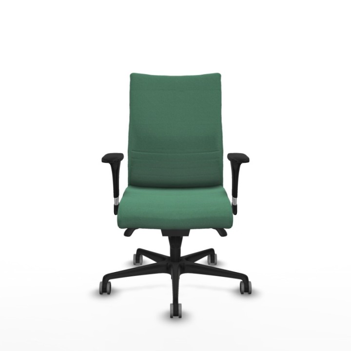 Albacete confidente sincro bali verde esmeralda brazos 1D base nailon ruedas 65mm engomadas