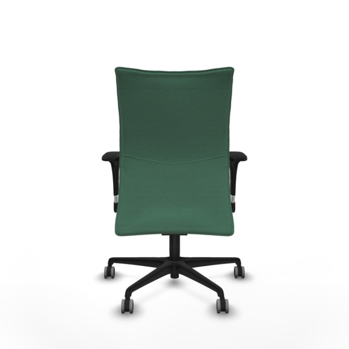 Albacete confidente sincro bali verde esmeralda brazos 1D base nailon ruedas 65mm engomadas