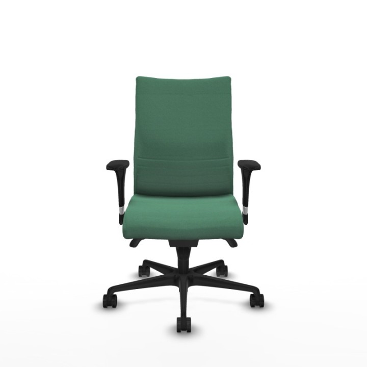 Albacete confidente sincro bali verde esmeralda brazos 1D base nailon ruedas 65 mm nailon