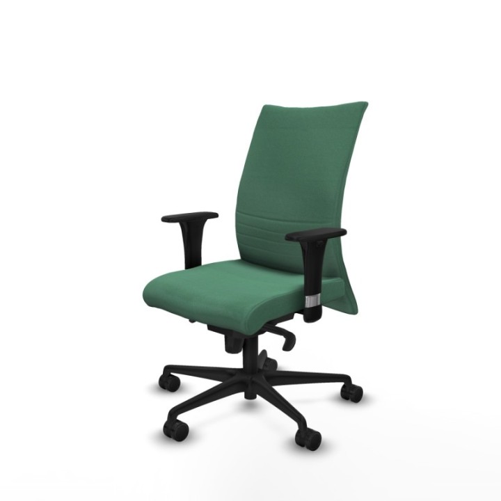 Albacete confidente sincro bali verde esmeralda brazos 1D base nailon ruedas 65 mm nailon