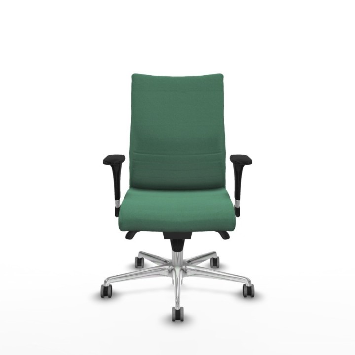 Albacete confidente sincro bali verde esmeralda brazos 1D base aluminio ruedas 65mm engomadas