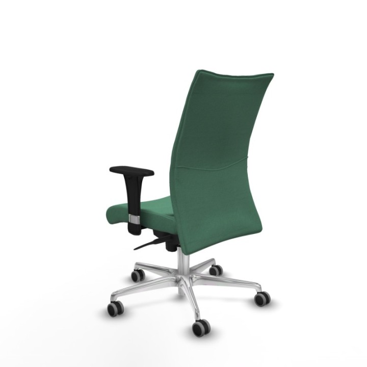 Albacete confidente sincro bali verde esmeralda brazos 1D base aluminio ruedas 65mm engomadas