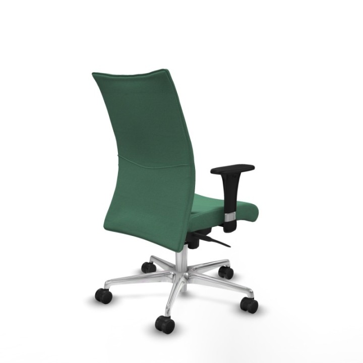 Albacete confidente sincro bali verde esmeralda brazos 1D base aluminio ruedas 65 mm nailon