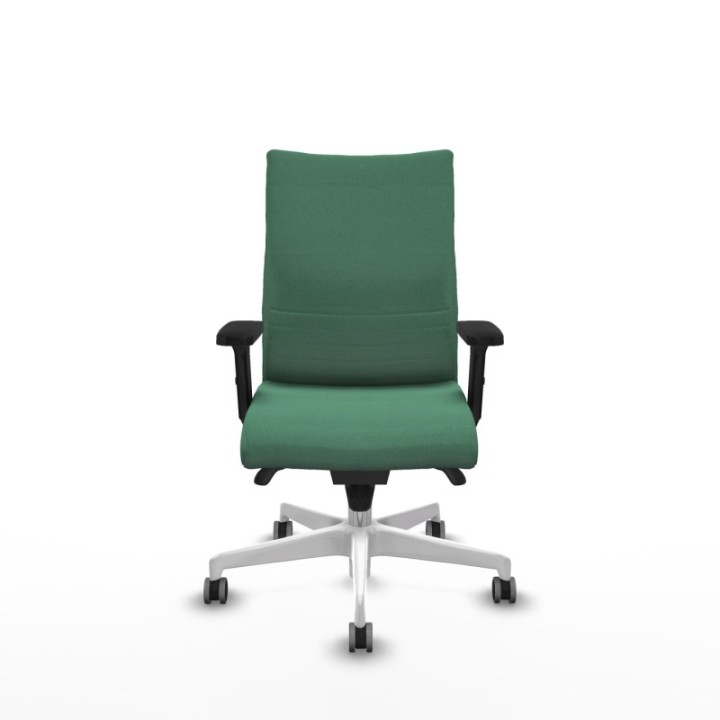 Albacete confidente sincro bali verde esmeralda brazos 2D base blanca ruedas 65mm engomadas