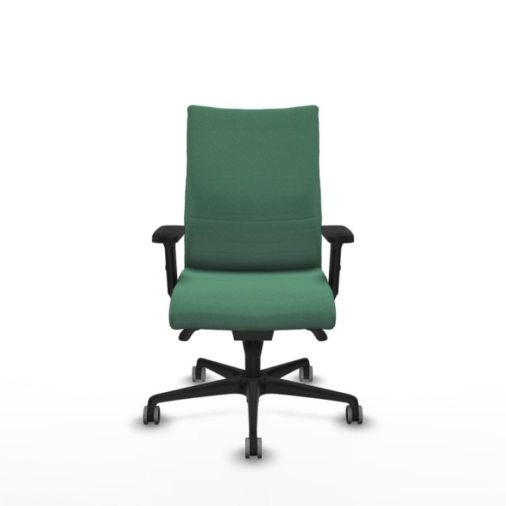 Albacete confidente sincro bali verde esmeralda brazos 2D base nailon ruedas 65mm engomadas