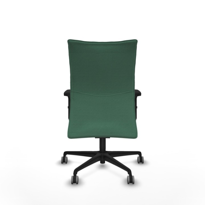 Albacete confidente sincro bali verde esmeralda brazos 2D base nailon ruedas 65mm engomadas