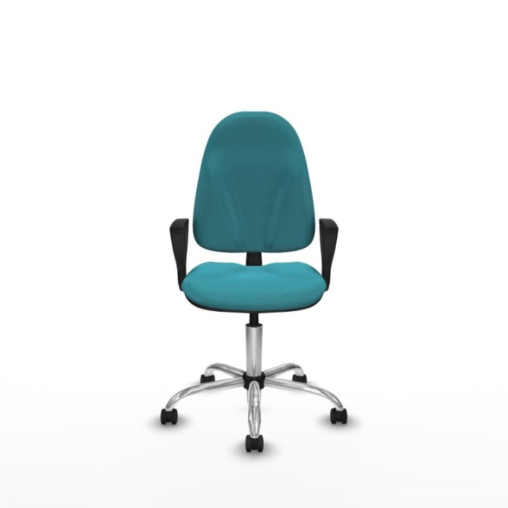 Algarra CP bali turquesa brazos fijos base cromada ruedas autofrenantes 50mm