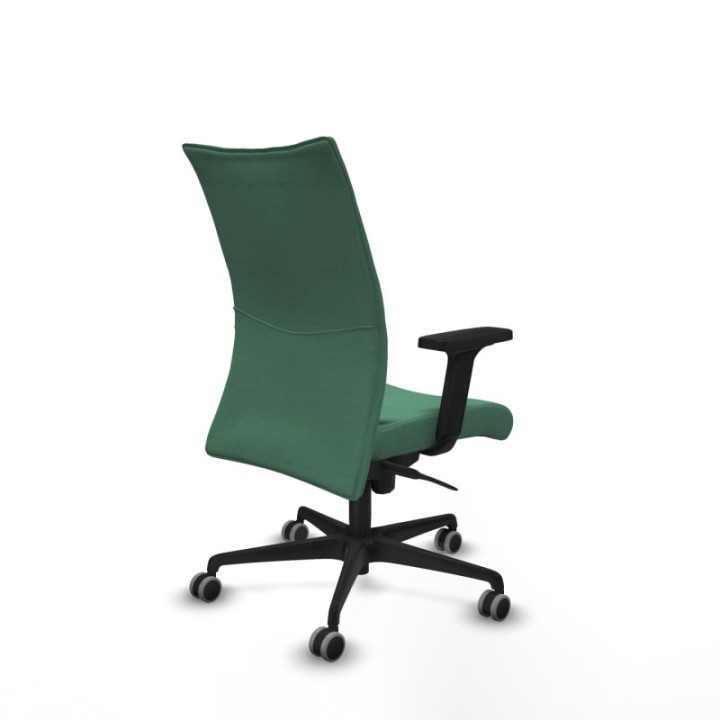 Albacete confidente sincro bali verde esmeralda brazos 2D base nailon ruedas 65mm engomadas