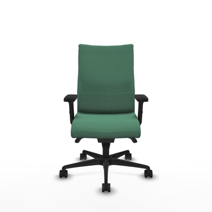 Albacete confidente sincro bali verde esmeralda brazos 2D base nailon ruedas 65 mm nailon