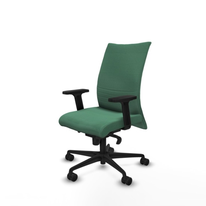 Albacete confidente sincro bali verde esmeralda brazos 2D base nailon ruedas 65 mm nailon