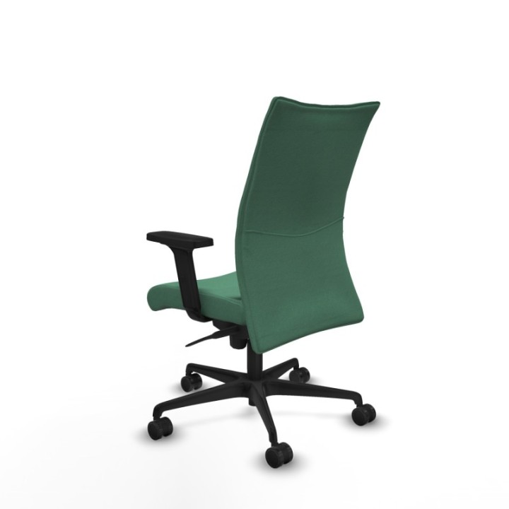 Albacete confidente sincro bali verde esmeralda brazos 2D base nailon ruedas 65 mm nailon