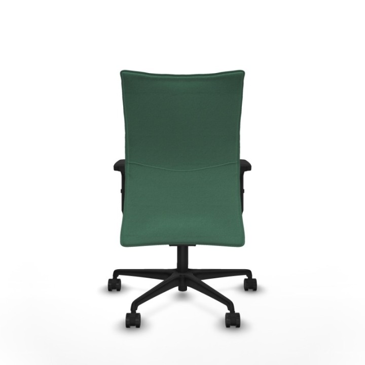 Albacete confidente sincro bali verde esmeralda brazos 2D base nailon ruedas 65 mm nailon