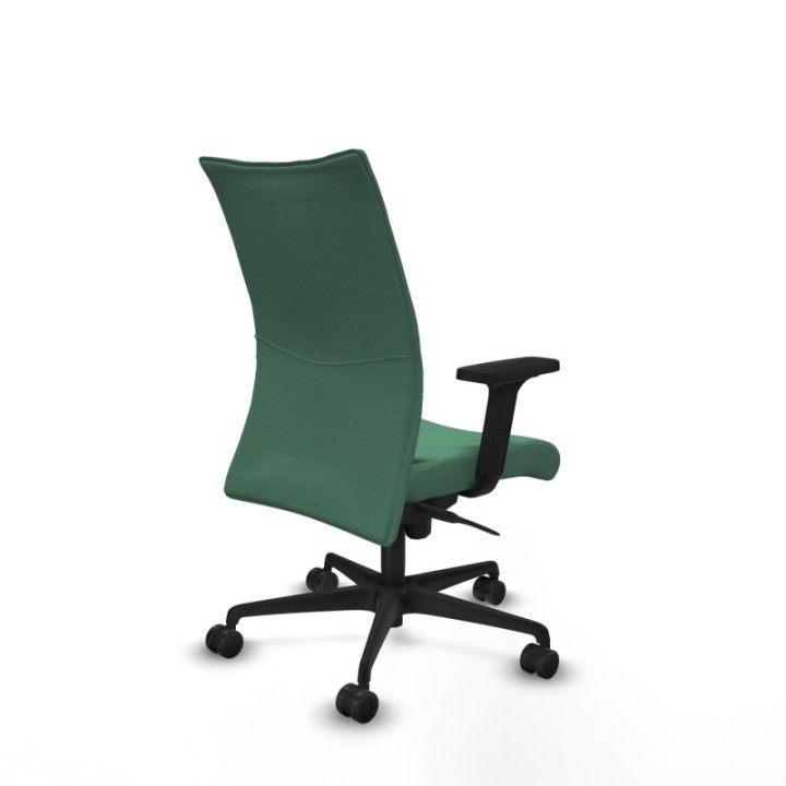 Albacete confidente sincro bali verde esmeralda brazos 2D base nailon ruedas 65 mm nailon