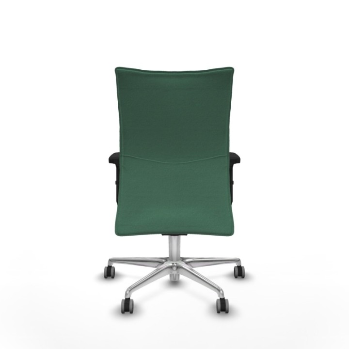 Albacete confidente sincro bali verde esmeralda brazos 2D base aluminio ruedas 65mm engomadas