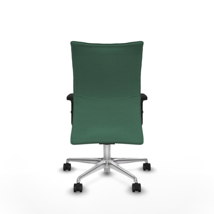 Albacete confidente sincro bali verde esmeralda brazos 2D base aluminio ruedas 65 mm nailon