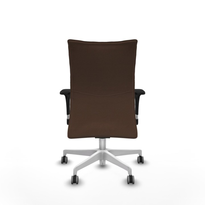 Albacete confidente sincro bali marrón oscuro brazos 1D base blanca ruedas 65mm engomadas