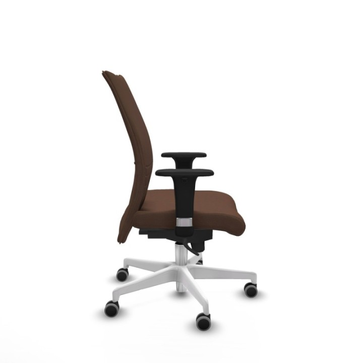 Albacete confidente sincro bali marrón oscuro brazos 1D base blanca ruedas 65mm engomadas