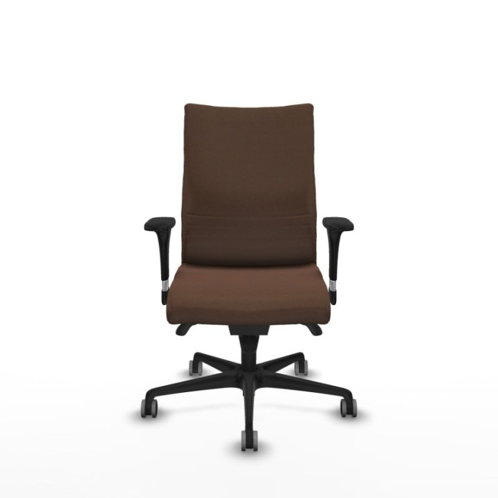 Albacete confidente sincro bali marrón oscuro brazos 1D base nailon ruedas 65mm engomadas