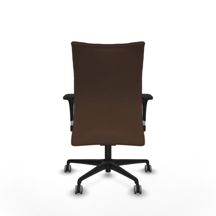 Albacete confidente sincro bali marrón oscuro brazos 1D base nailon ruedas 65mm engomadas