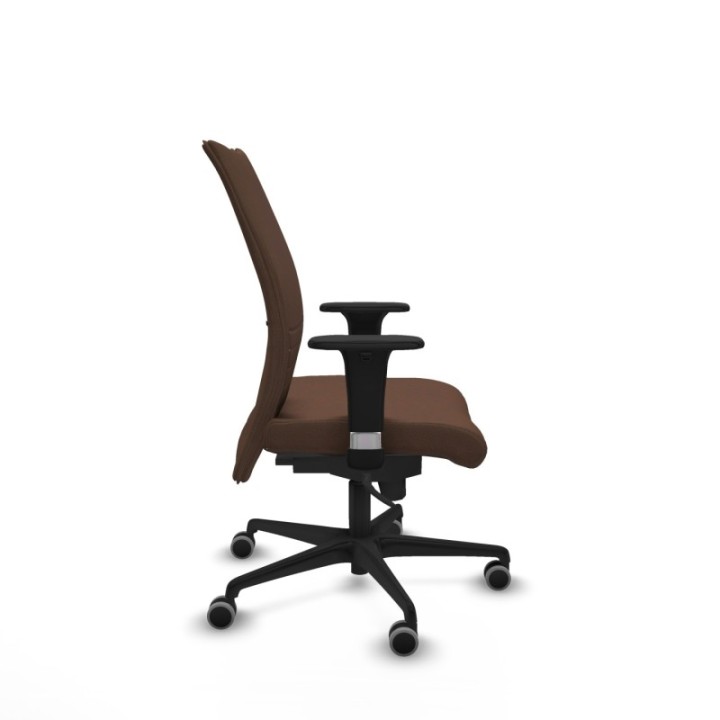 Albacete confidente sincro bali marrón oscuro brazos 1D base nailon ruedas 65mm engomadas