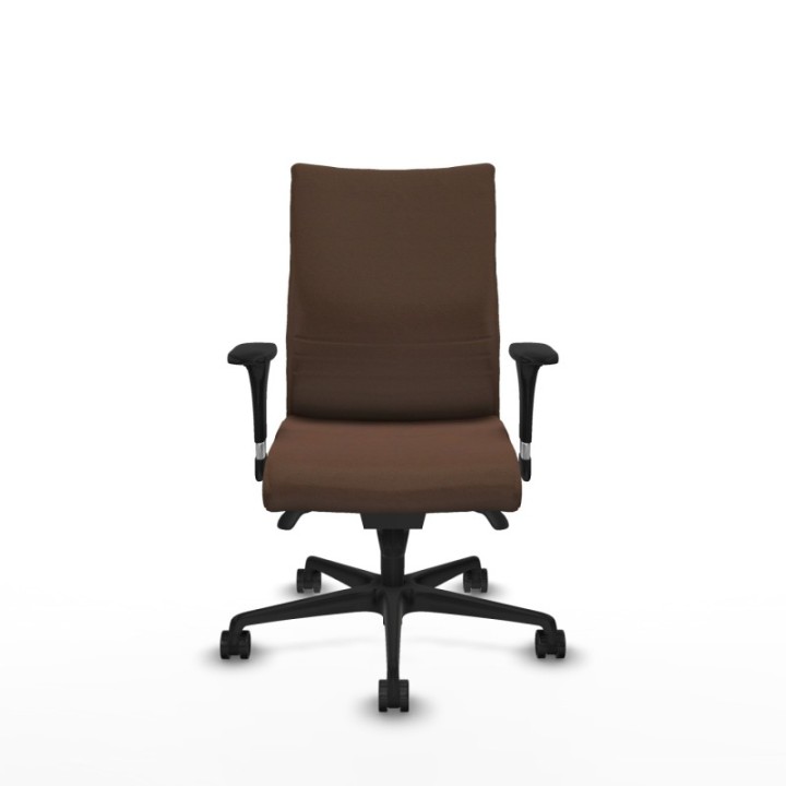 Albacete confidente sincro bali marrón oscuro brazos 1D base nailon ruedas 65 mm nailon