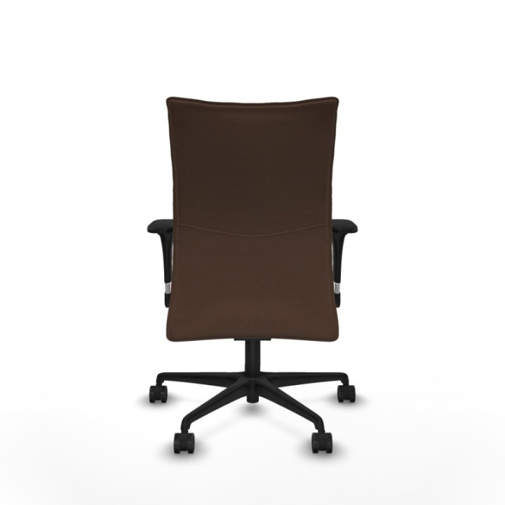 Albacete confidente sincro bali marrón oscuro brazos 1D base nailon ruedas 65 mm nailon