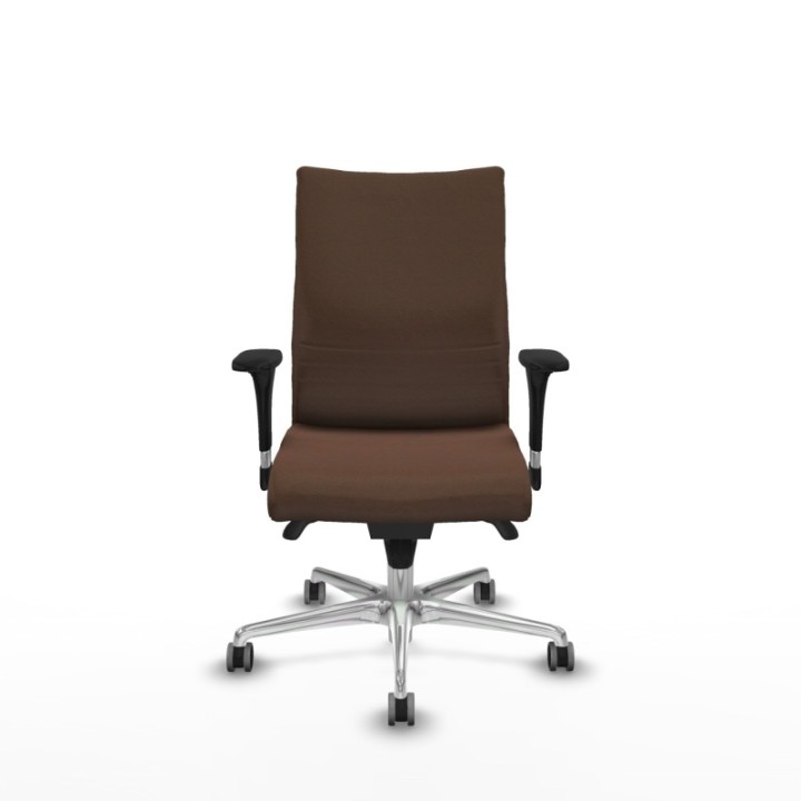 Albacete confidente sincro bali marrón oscuro brazos 1D base aluminio ruedas 65mm engomadas