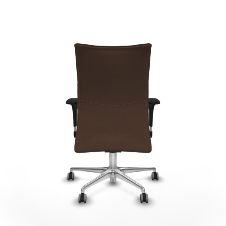 Albacete confidente sincro bali marrón oscuro brazos 1D base aluminio ruedas 65mm engomadas