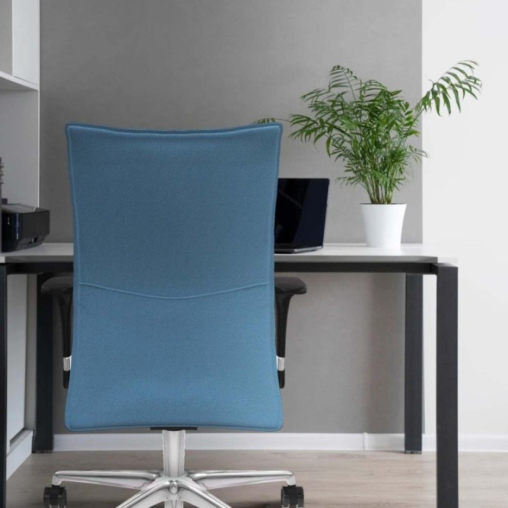 Albacete confidente sincro bali marrón oscuro brazos 1D base aluminio ruedas 65 mm nailon