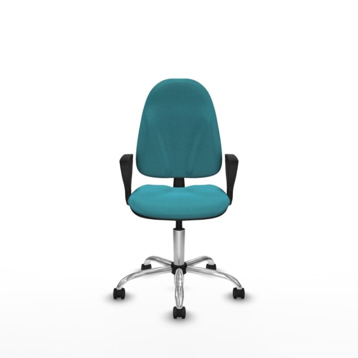 Algarra CP bali turquesa brazos fijos base cromada ruedas engomadas 50mm