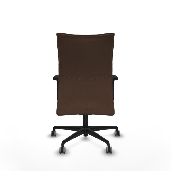 Albacete confidente sincro bali marrón oscuro brazos 2D base nailon ruedas 65mm engomadas