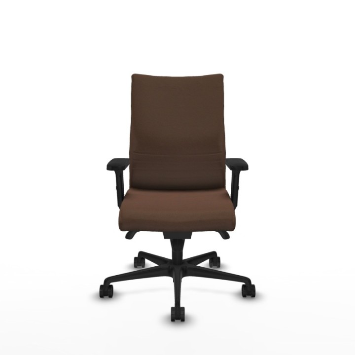 Albacete confidente sincro bali marrón oscuro brazos 2D base nailon ruedas 65 mm nailon