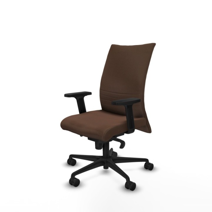 Albacete confidente sincro bali marrón oscuro brazos 2D base nailon ruedas 65 mm nailon