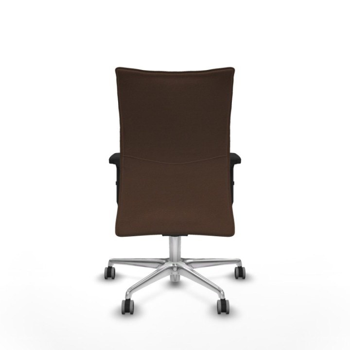 Albacete confidente sincro bali marrón oscuro brazos 2D base aluminio ruedas 65mm engomadas