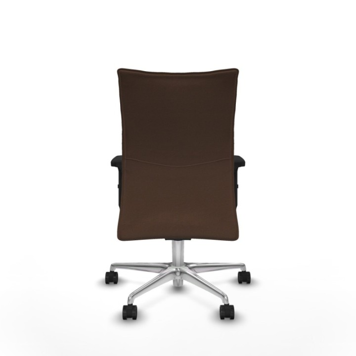 Albacete confidente sincro bali marrón oscuro brazos 2D base aluminio ruedas 65 mm nailon