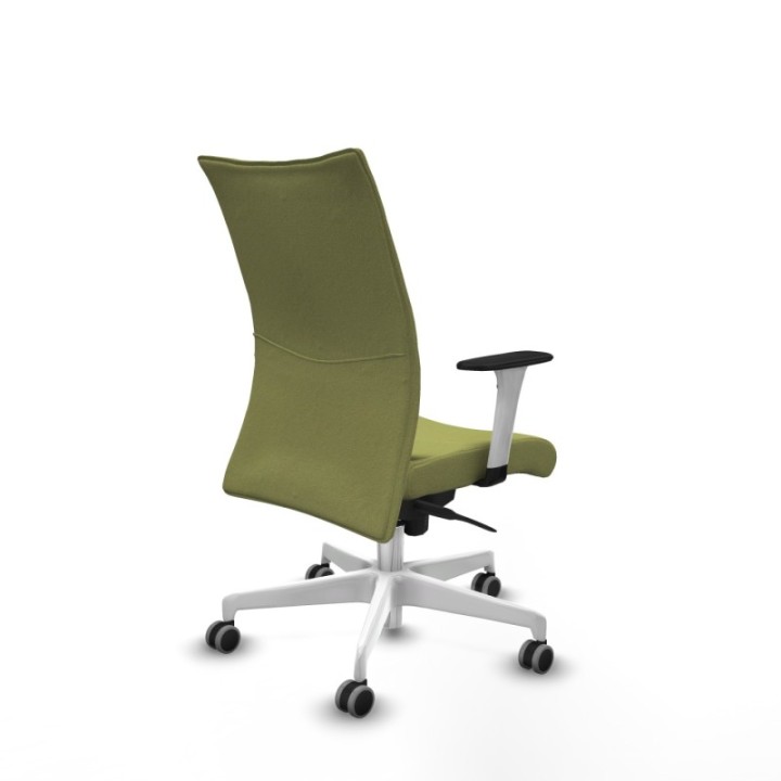 Albacete confidente sincro bali verde oliva brazos 1D blancos base blanca ruedas 65mm engomadas