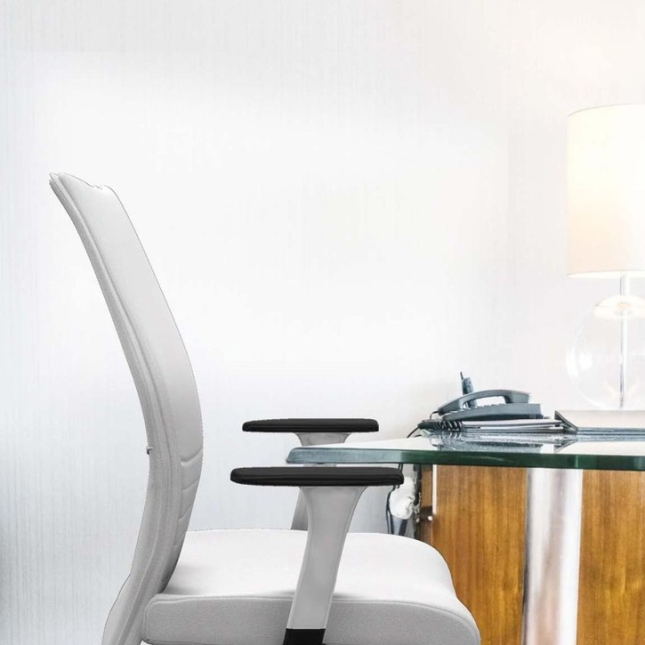 Albacete confidente sincro bali verde oliva brazos 1D blancos base blanca ruedas 65 mm nailon