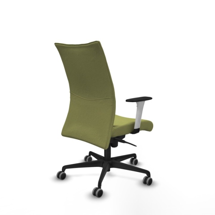 Albacete confidente sincro bali verde oliva brazos 1D blancos base nailon ruedas 65mm engomadas