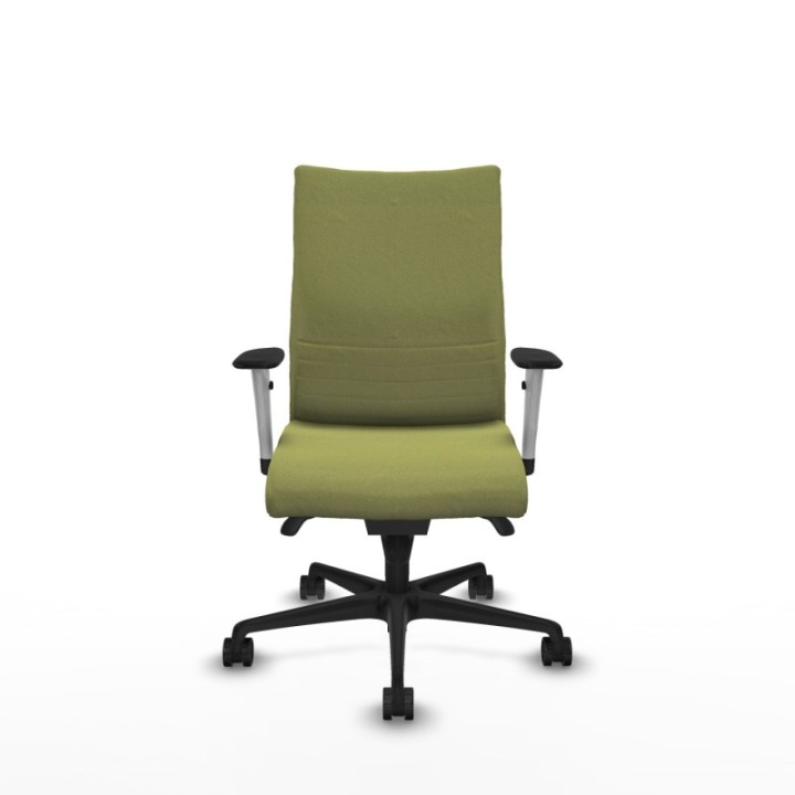 Albacete confidente sincro bali verde oliva brazos 1D blancos base nailon ruedas 65 mm nailon