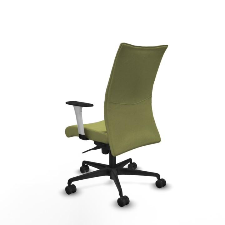 Albacete confidente sincro bali verde oliva brazos 1D blancos base nailon ruedas 65 mm nailon