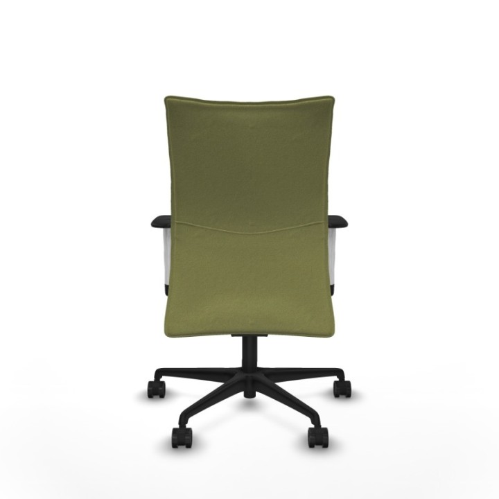 Albacete confidente sincro bali verde oliva brazos 1D blancos base nailon ruedas 65 mm nailon