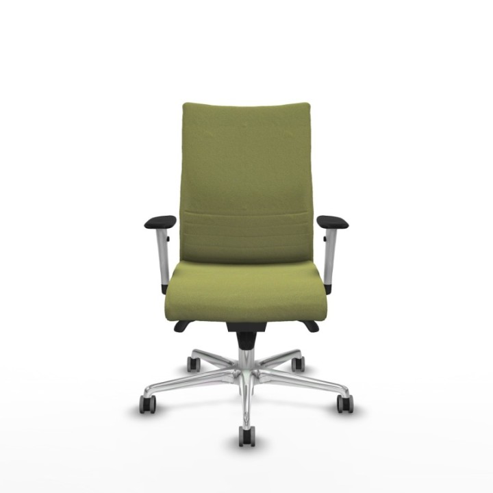 Albacete confidente sincro bali verde oliva brazos 1D blancos base aluminio ruedas 65mm engomadas