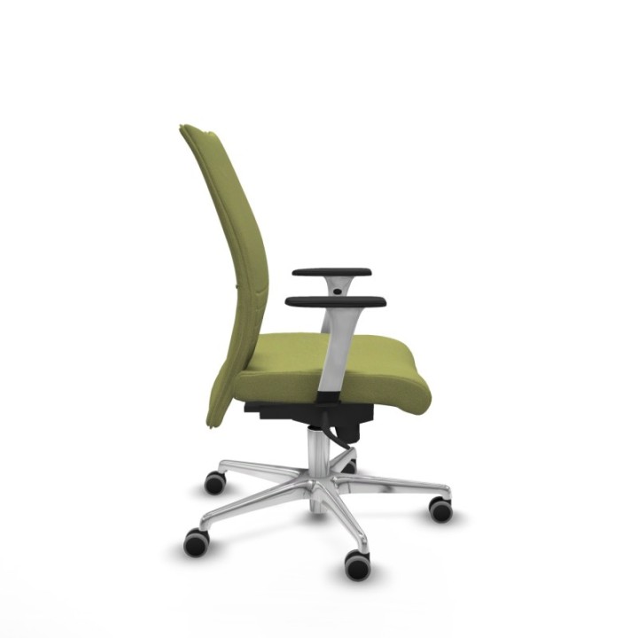 Albacete confidente sincro bali verde oliva brazos 1D blancos base aluminio ruedas 65mm engomadas