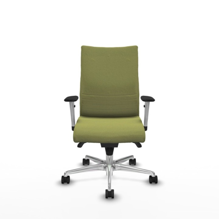 Albacete confidente sincro bali verde oliva brazos 1D blancos base aluminio ruedas 65 mm nailon