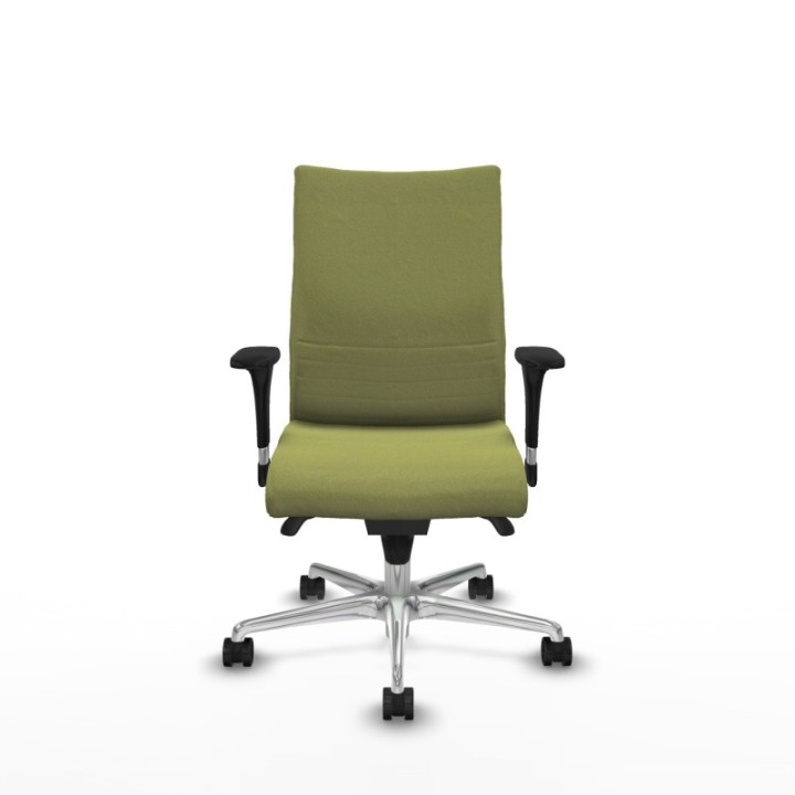 Albacete confidente sincro bali verde oliva brazos 1D base aluminio ruedas 65 mm nailon