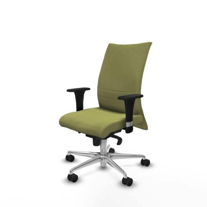 Albacete confidente sincro bali verde oliva brazos 1D base aluminio ruedas 65 mm nailon