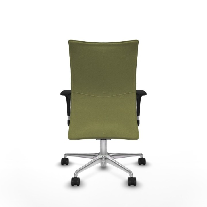 Albacete confidente sincro bali verde oliva brazos 1D base aluminio ruedas 65 mm nailon