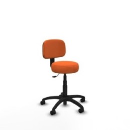 Silla Llanos giratorio bali naranja base poliamida 600 ruedas nailon 50