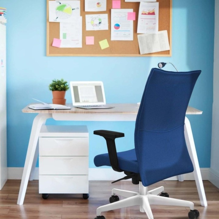 Albacete confidente sincro bali verde oliva brazos 2D base blanca ruedas 65 mm nailon